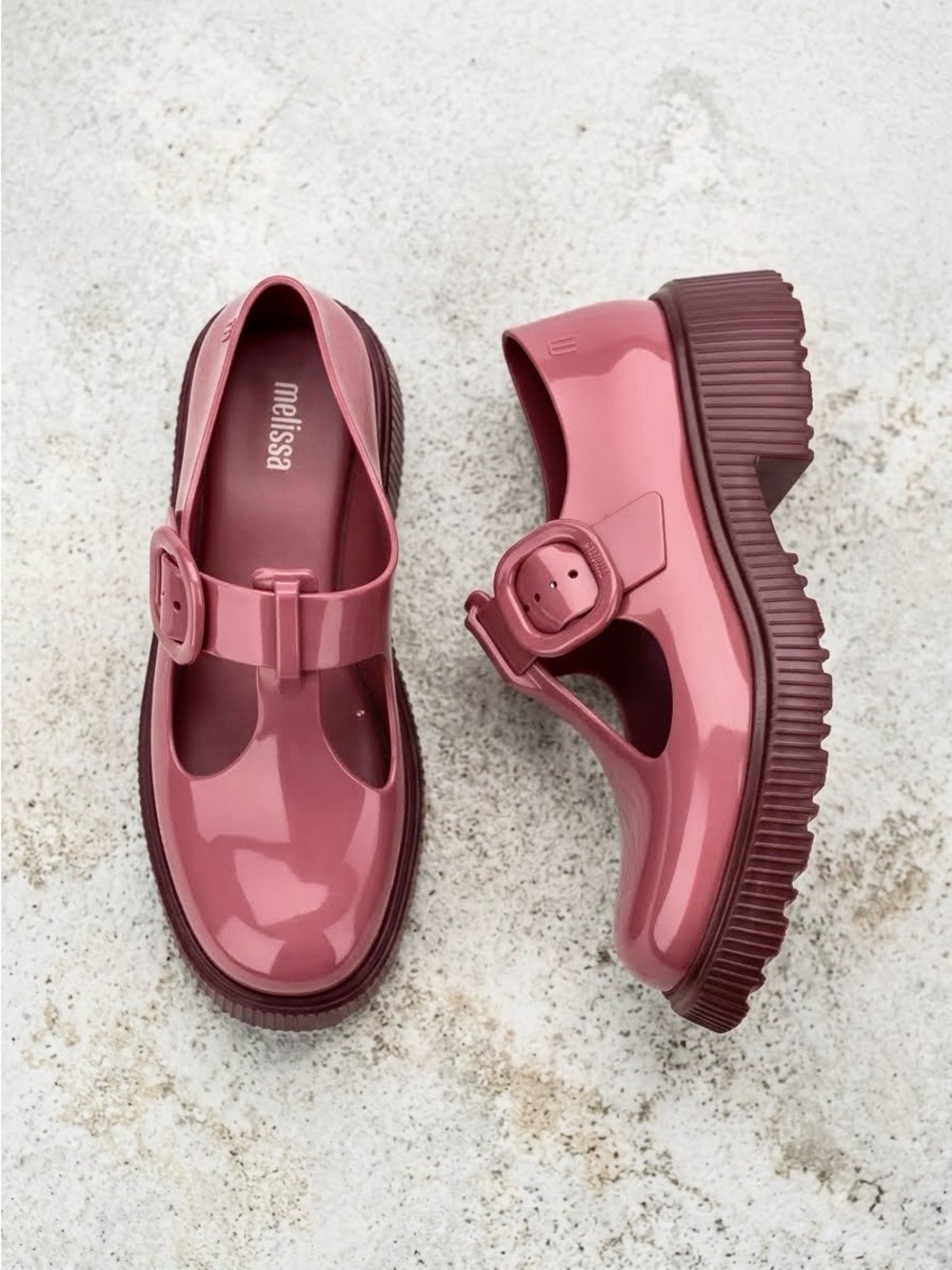New🔥Glossy Rose Platform Mary Jane Shoes
